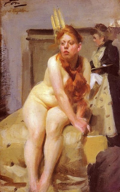 In the Studio by Anders Leonard Zorn
